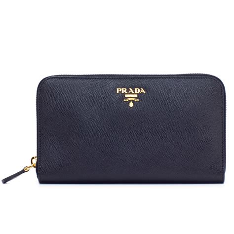 prada saffiano wallet crossbody black|prada zipper wallet.